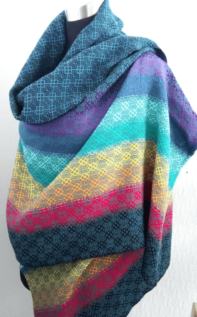 Rainbow Dreams- Shaali / Shawl / Wrap 