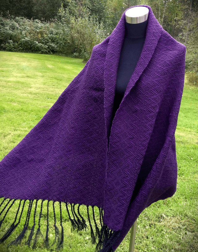 Syys- Shaali tilaustyönä / Autumn- Shawl, custom-order